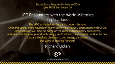RICHARD DOLAN&#8217;S PRESENTATION AT THE SECRET SPACE CONFERENCE