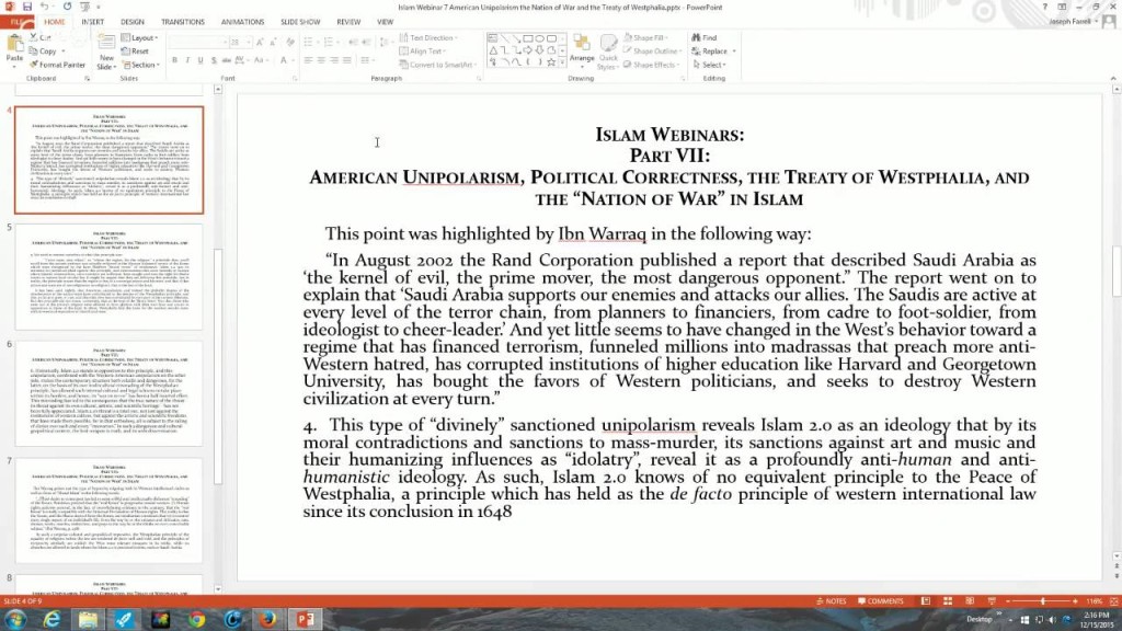 MEMBERS WEBINAR: ISLAM PART 7: American Unipolarism, Political ...